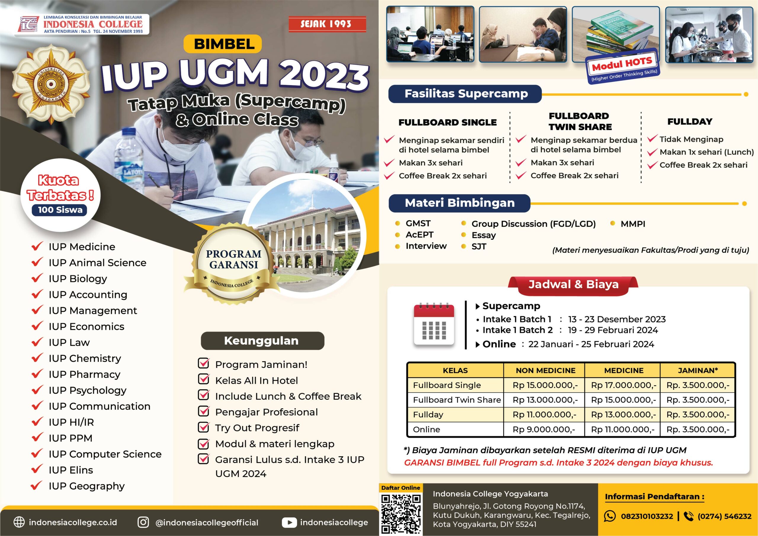 Bimbel IUP UGM 2024 