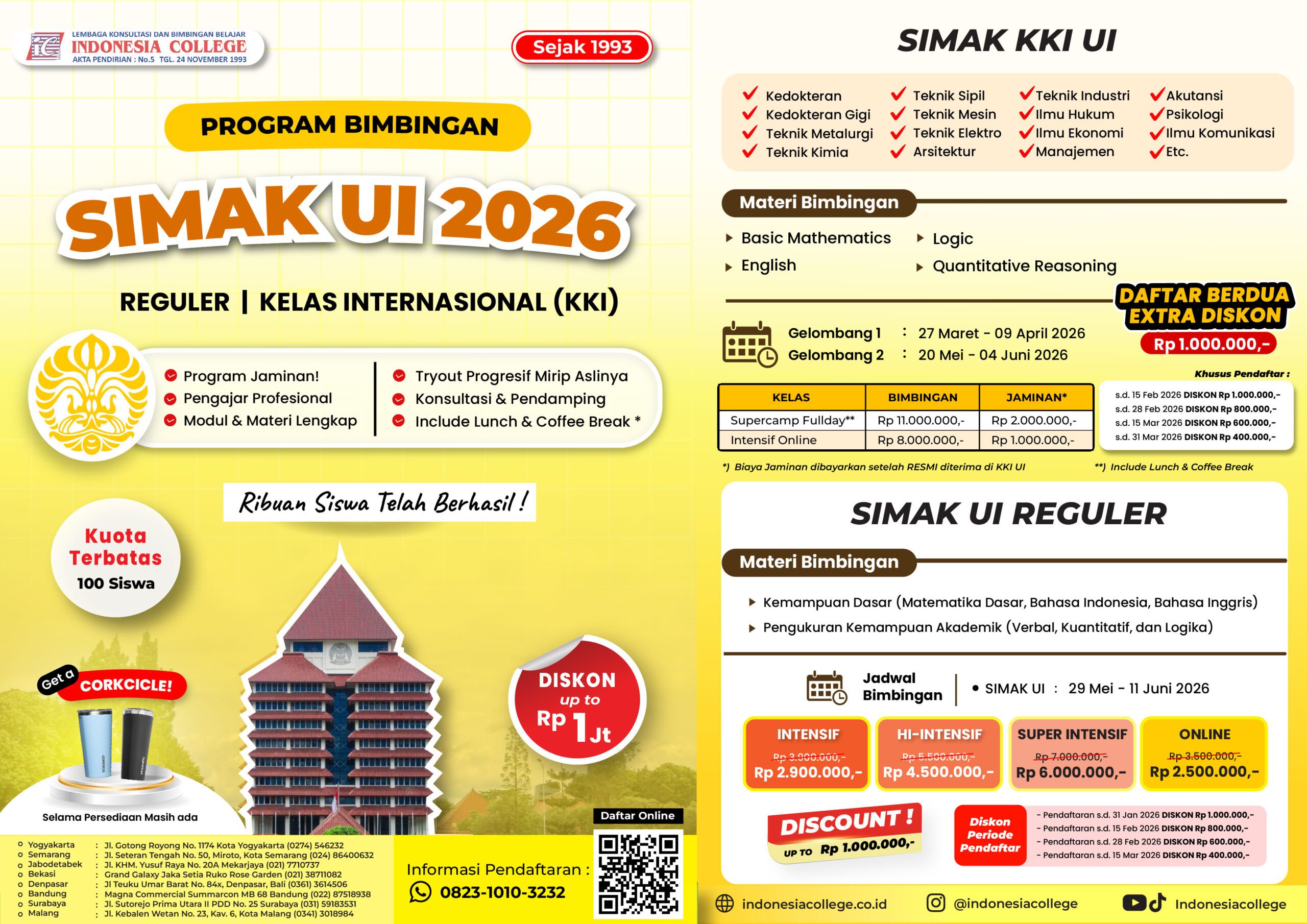 Bimbel SIMAK UI 2026 - Reguler & Kelas Internasional UI