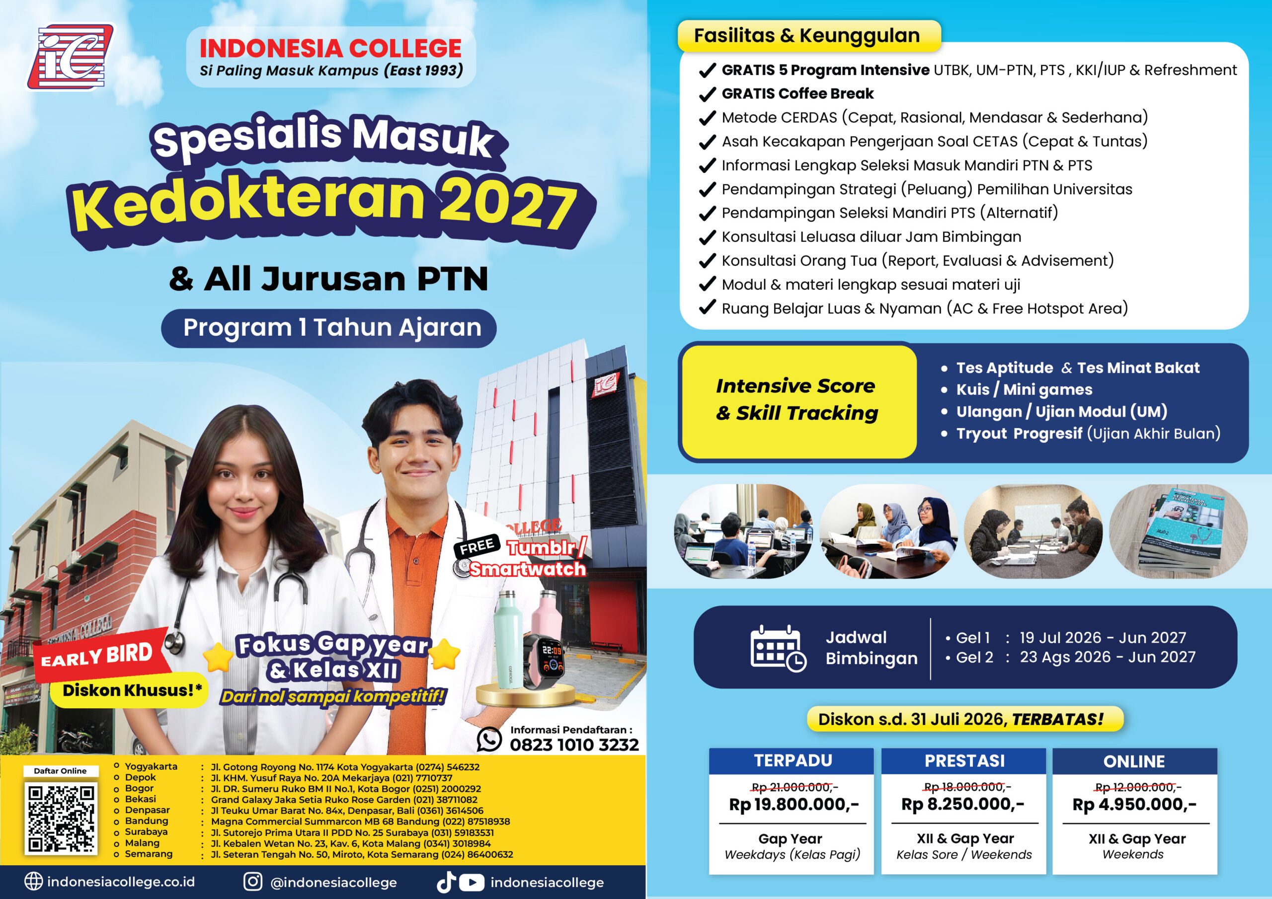 Bimbel Kedokteran 2027 - 1 tahun ajaran