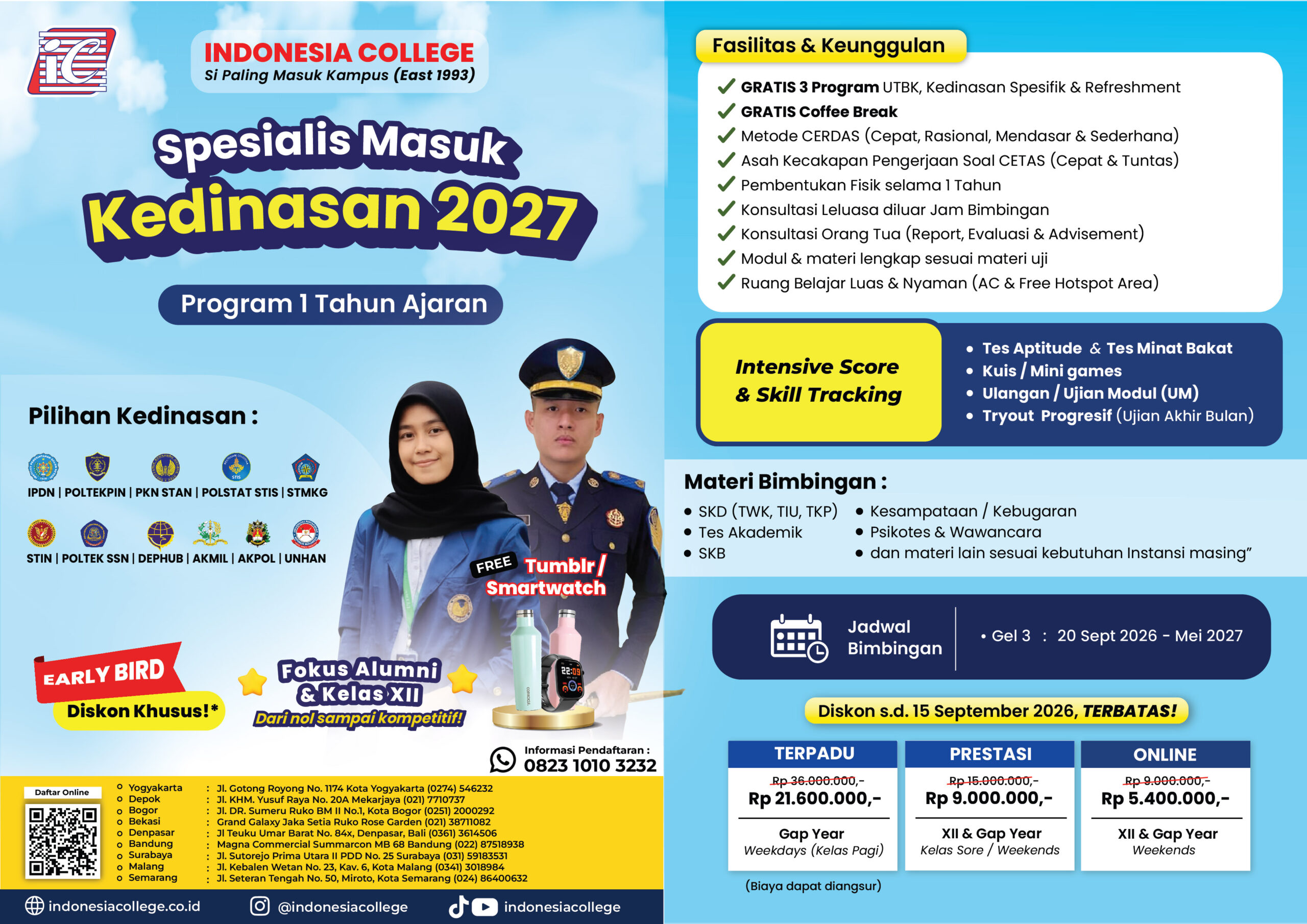 Bimbel Kedinasan 2027 - 1 tahun ajaran by Indonesia College