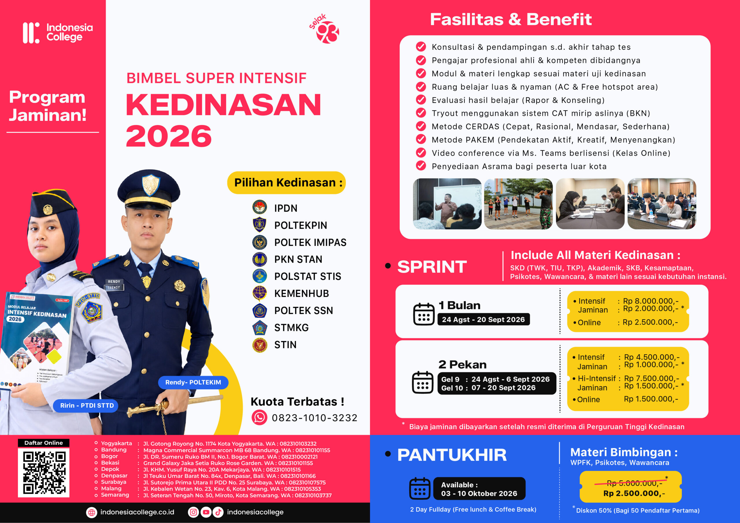 Brosur Bimbel Kedinasan 2026 -  PRINSIPAL & SPRINT
